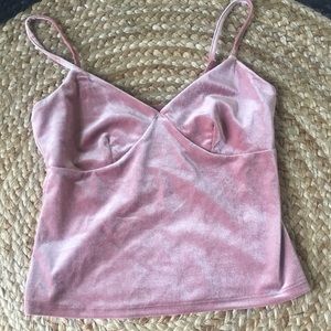 Velvet pink tank top.